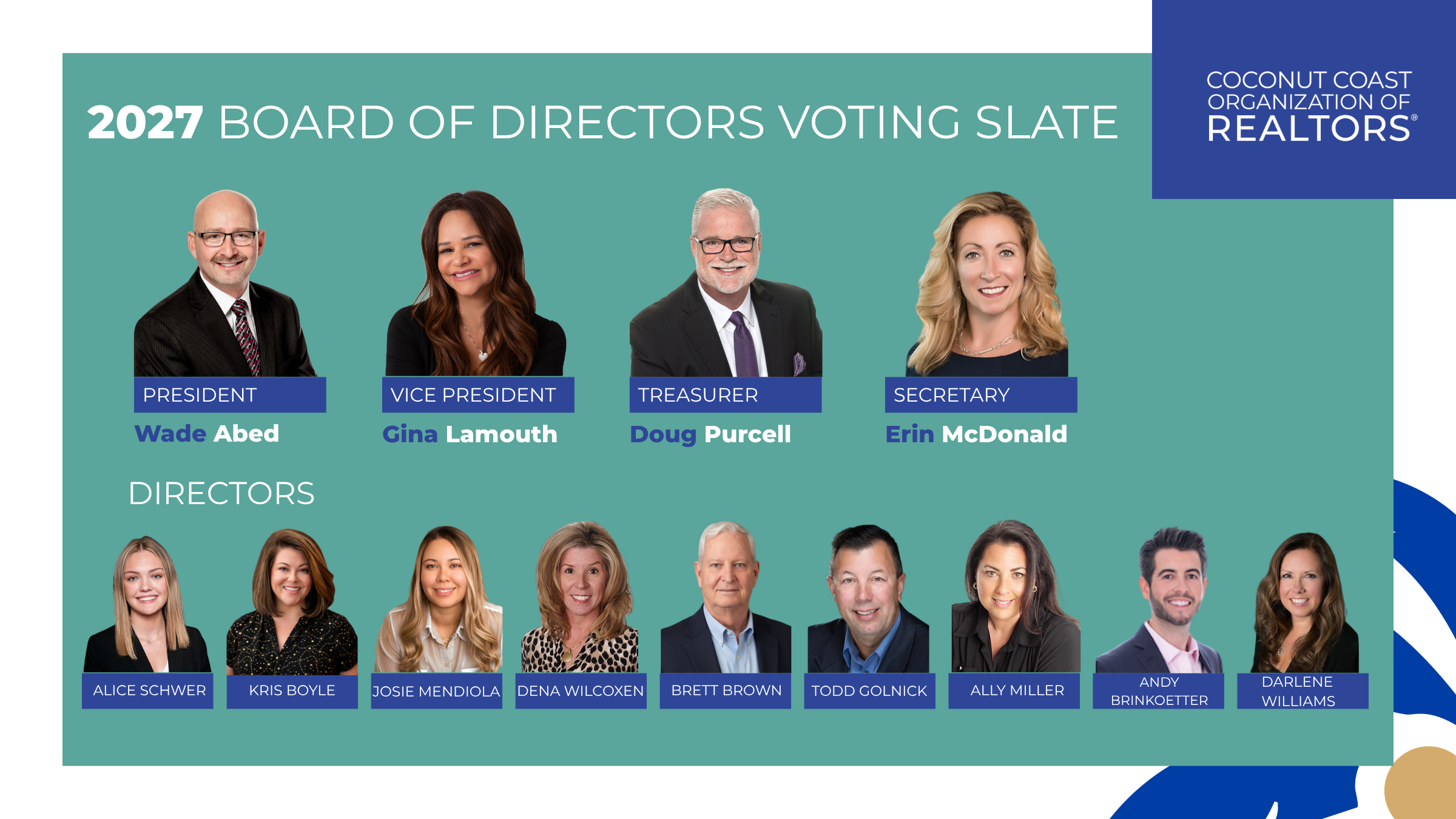 Proposed 2027 CCOR Board of Directors slate