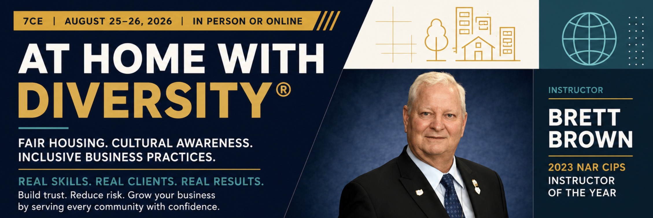 At Home With Diversity, 7CE, August 25–26, 2026, in person or online, with Brett Brown